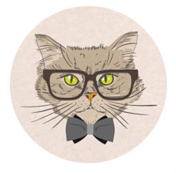 Adesivo per Freestyle Libre cat with glasses 2