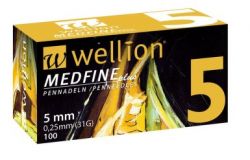 Wellion Medfine Plus 5mm 31 Gauge 100 Pezzi
