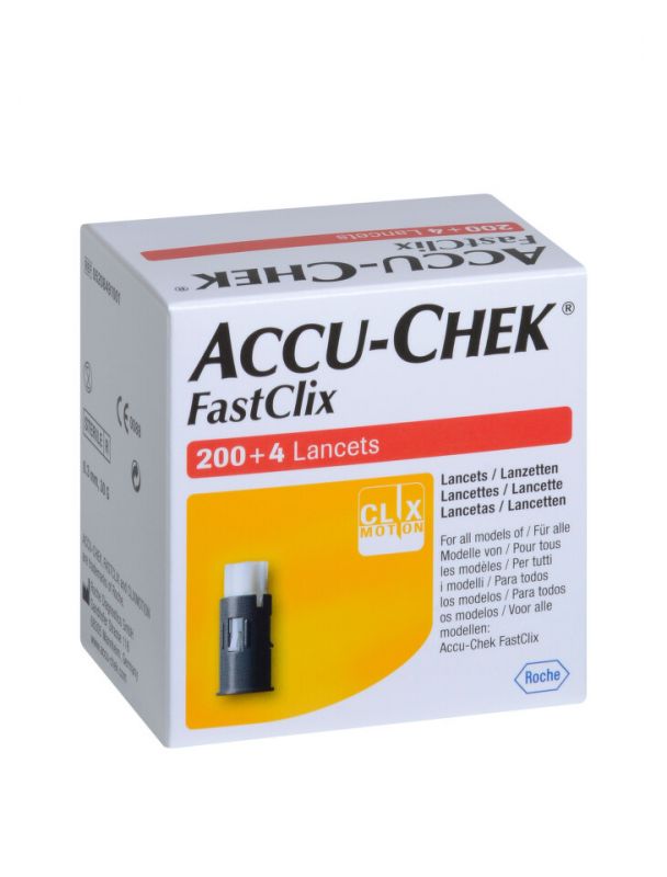 Lancette Accu-Chek FastClix per pungidito e controllo della glicemia, 204 pz Roche