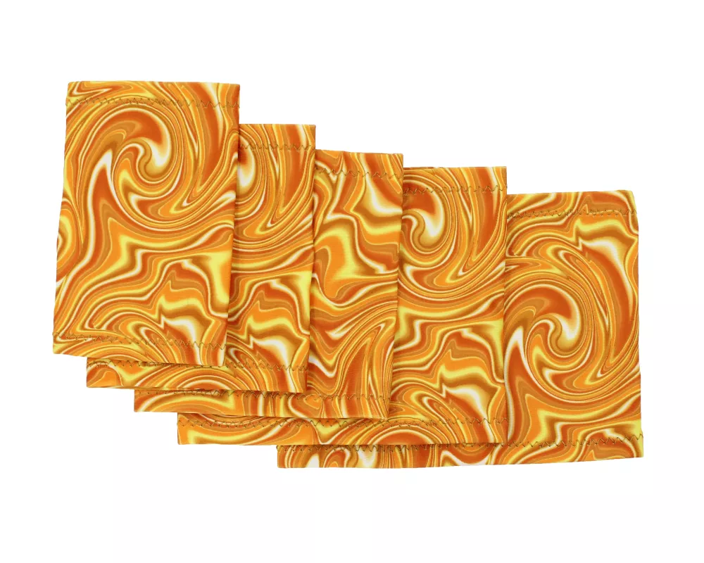 Bracciale elastico – Macchie d'olio arancione neon