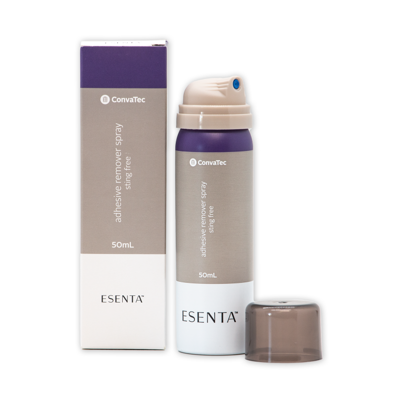 Rimozione adesivo medico ESENTA - ConvaTec - spray 50 ml. Rimuove l'adesivo medico in modo rapido e affidabile.