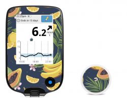 Adesivo per Freestyle Libre reader + sensor - Exotic fruits dark | Sticker for reader + sensor, Sticker only for reader